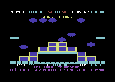 Jack Attack title screen for Commodore 64